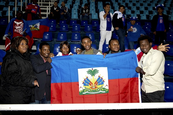 La afición del Campeón de Haití hizo el viaje para apoyar a su equipo.