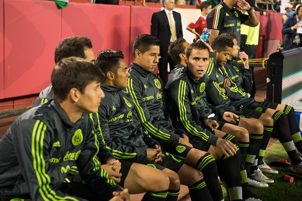 La banca del equipo mexicano.