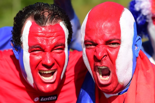 La bandera de Costa Rica se vio por todas partes.