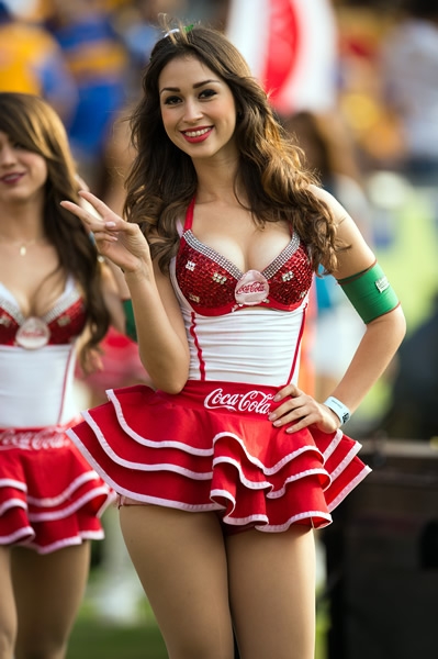 La belleza mexicana, presente en los estadios mexicanos.