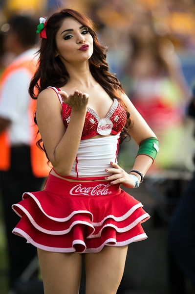 La belleza mexicana, presente en los estadios mexicanos.