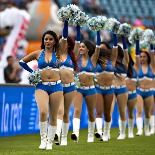 La belleza mexicana, presente en los estadios mexicanos.