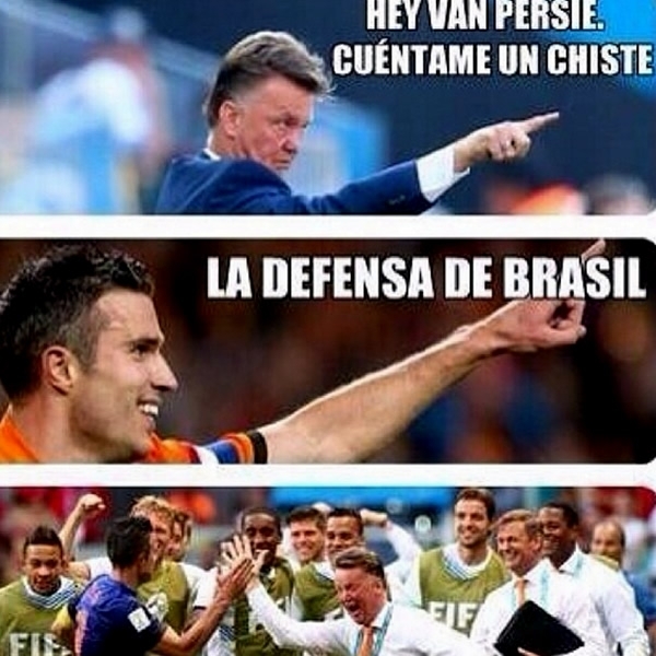 La defensa de Brasil fue objeto de burla.