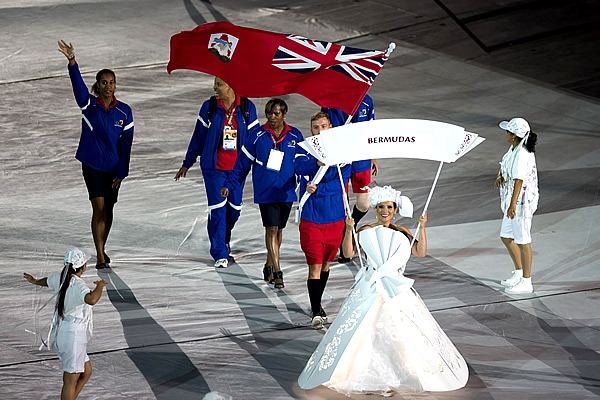 La delegación de Bermudas es una de las más reducidas.