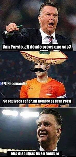 La gente jugó con el nombre de Van Persie.