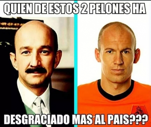 La gente también arremetió contra la calvicie de Robben.