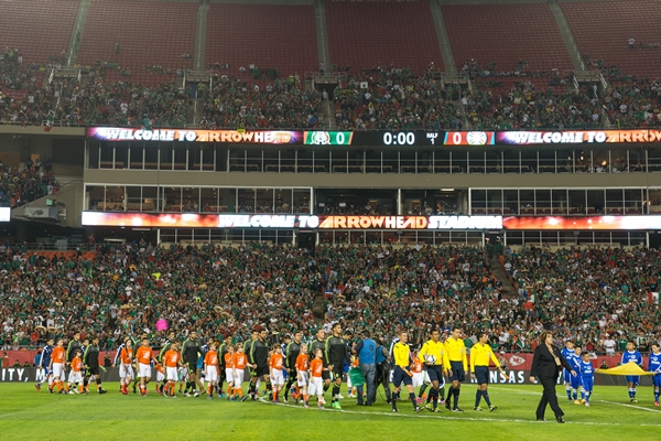 La salida al campo de juego.