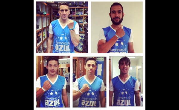 Los jugadores del Cruz Azul.