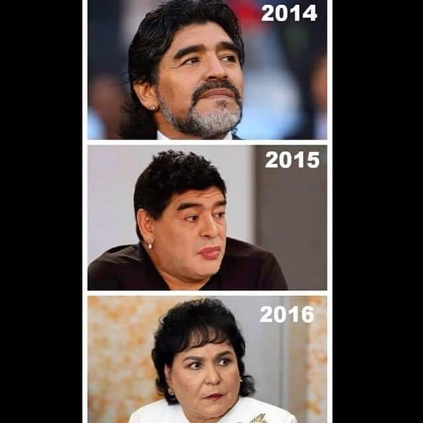Los memes de Maradona.