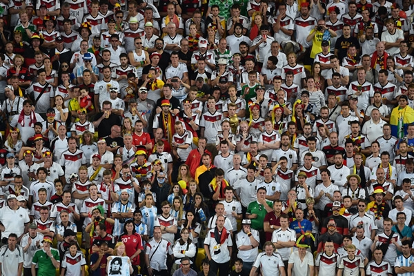 Los seguidores de Alemania no dejaron de alentar.