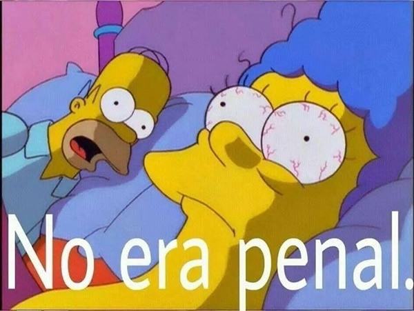 Los Simpsons también creyeron que no fue penal.