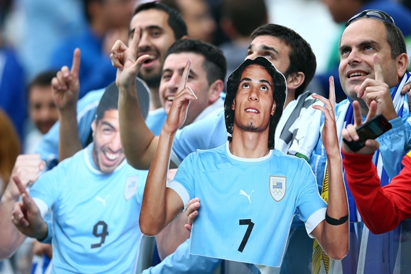 Los urugayos rogaron por la victoria.