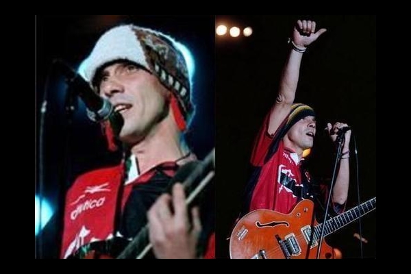 Manu Chao portó la camiseta del Atlas durante un concierto.
