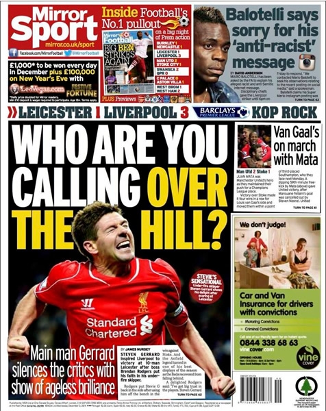 Portada del 3 de diciembre de 2014.