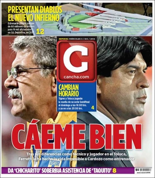 Portada del 3 de diciembre de 2014.