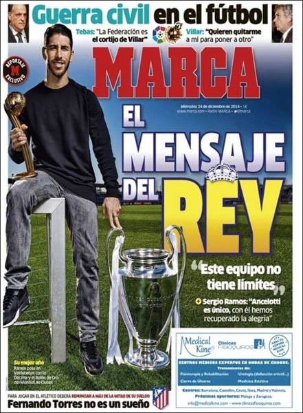Portada del 24 de diciembre de 2014.