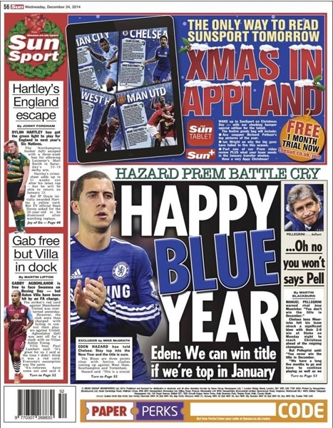 Portada del 24 de diciembre de 2014.