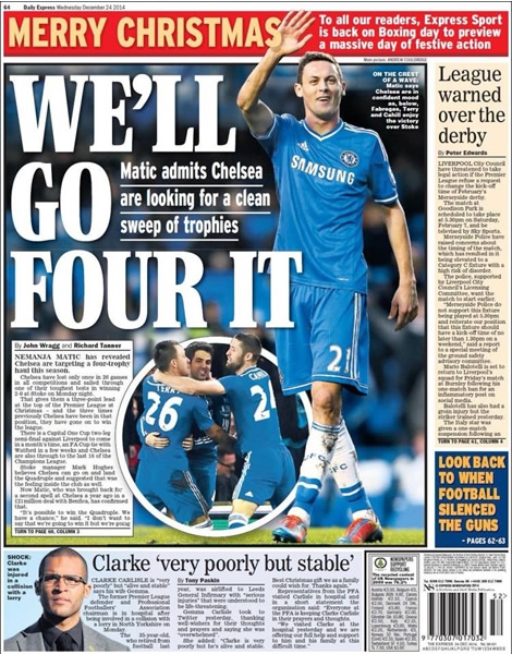 Portada del 24 de diciembre de 2014.