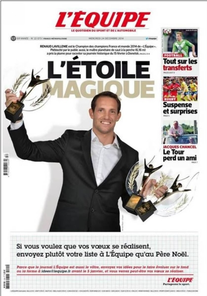 Portada del 24 de diciembre de 2014.