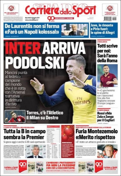 Portada del 24 de diciembre de 2014.