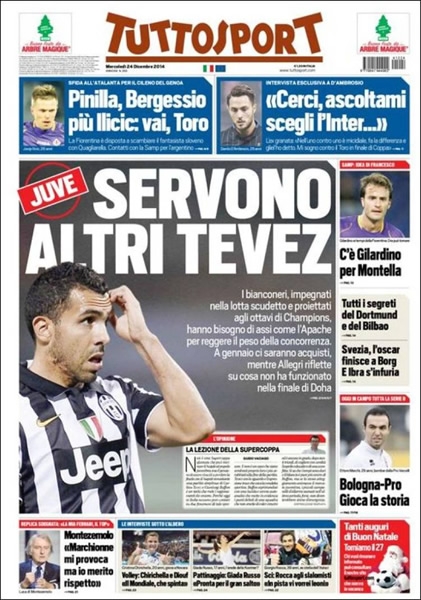 Portada del 24 de diciembre de 2014.