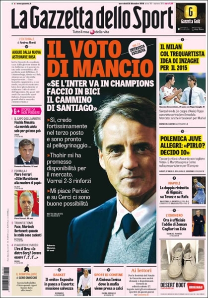 Portada del 24 de diciembre de 2014.
