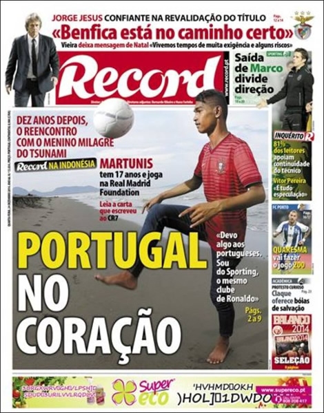 Portada del 24 de diciembre de 2014.