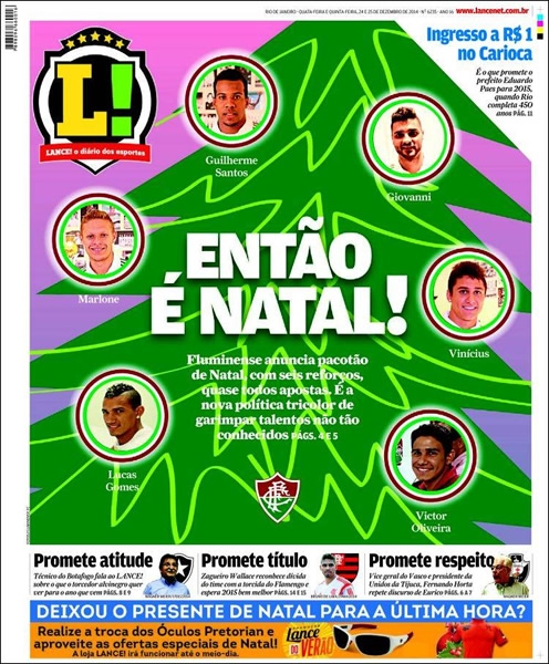 Portada del 24 de diciembre de 2014.