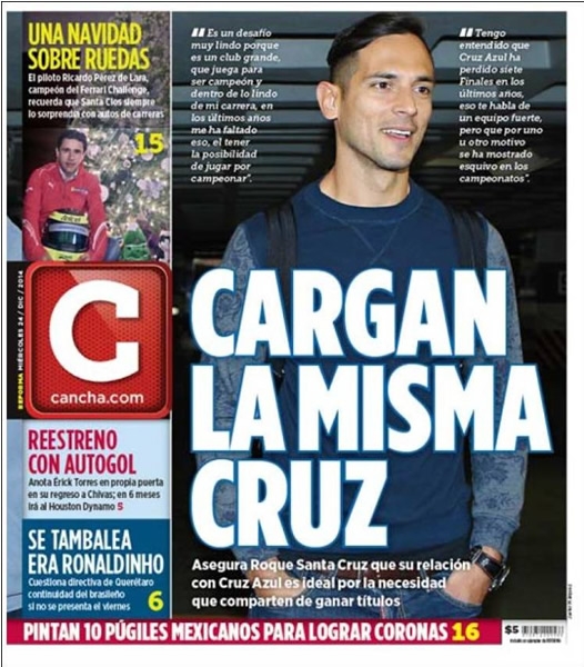 Portada del 24 de diciembre de 2014.