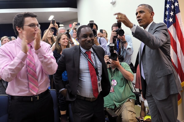 El Presidente de EU, Barack Obama, también apoyó a su Selección.