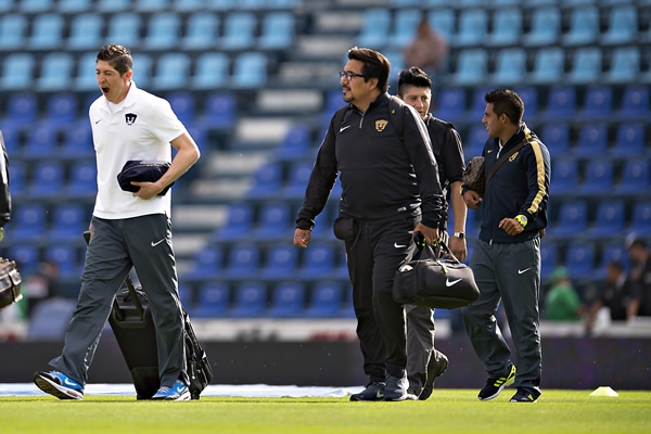 Pumas llegó sin ningún contratiempo al Estadios Azul.