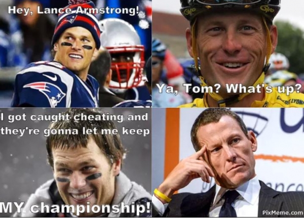 Tom Brady no se salvó en las redes sociales por 'utilizar' balones desinflados.