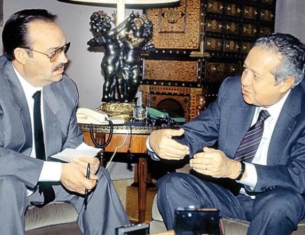 Vázquez Raña también entrevistó a diversas personalidades.