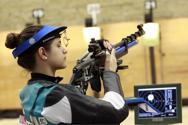 Alexis Martínez participó en la prueba de rifle.