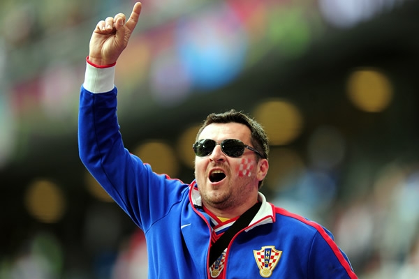 Antes del juego, la afición croata confiaba en un triunfo de su equipo.