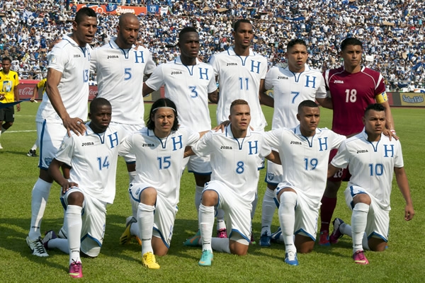 Así salió a la cancha la Selección de Honduras.