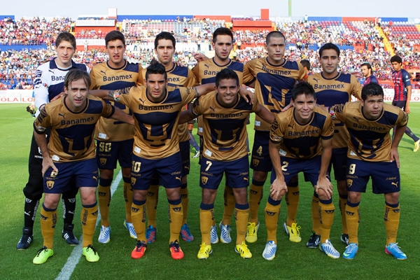 Cuadro de Pumas, un debutante y muchas ganas de conseguir goles.