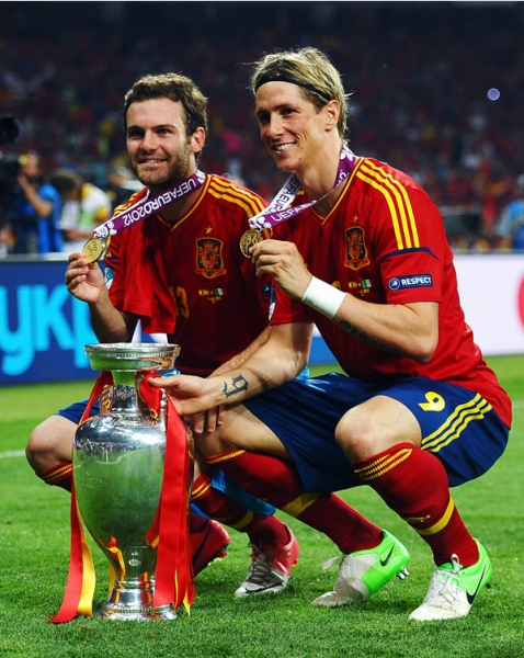 Dos grandes estrellas de la selección española.