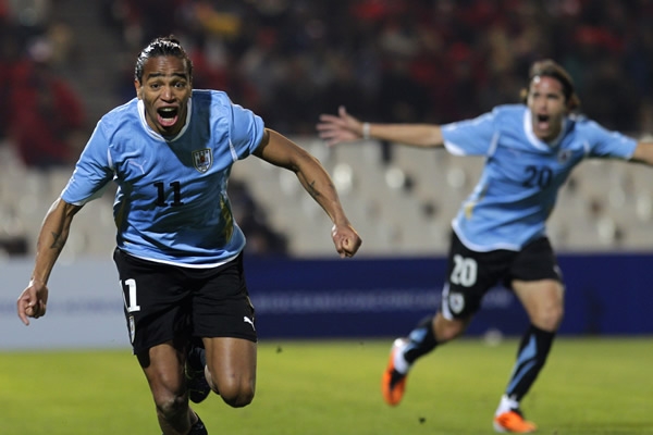 El charrúa lo festejó con todo.