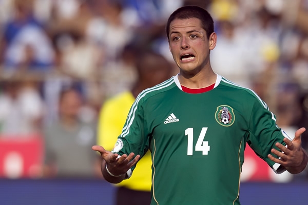 El Chicharito fue sustituido en la segunda mitad.