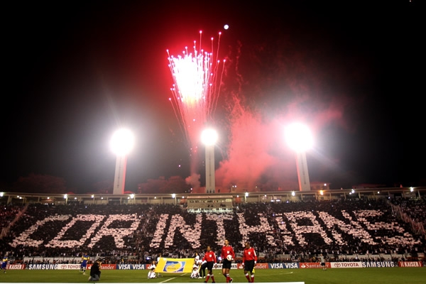 El Estadio Pacaembú listo para el inicio de la Gran Final.