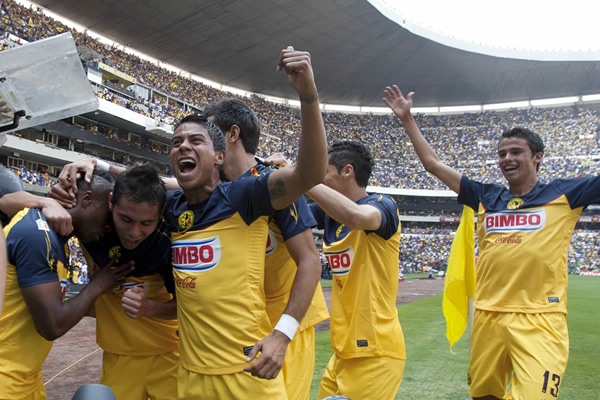 En pleno la celebración americanista después de abrir el marcador.