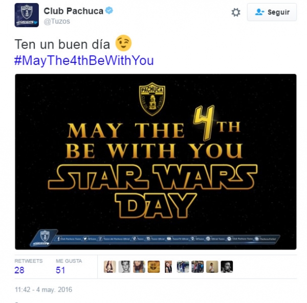 Equipos y ligas celebraron el Star Wars Day.