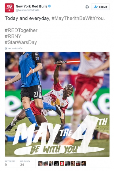 Equipos y ligas celebraron el Star Wars Day.