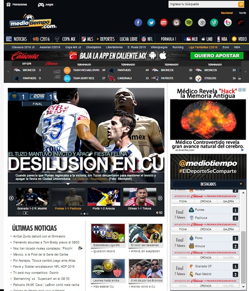 Esta es la última edición de Mediotiempo en 2016.