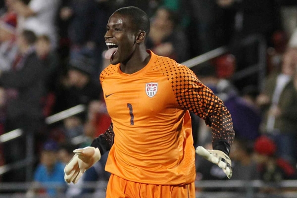 Festejo tras el 1-0 a favor de Estados Unidos.