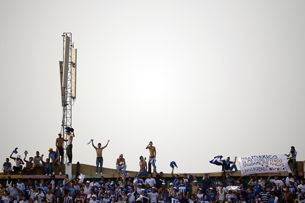 Festejos del primer tanto de Honduras.