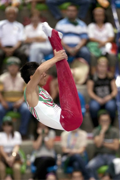 Gimnasia de trampolín también brindó alegrías.