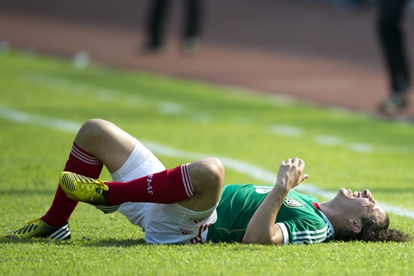 Guardado dejó el alma en la cancha.