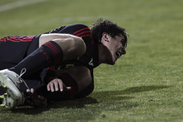 Hirám Mier recibió un fuerte golpe.